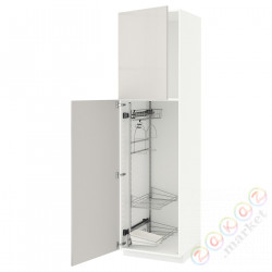 ⭐METOD⭐Высокий шкаф/домашний интерьер, белый/Ringhult светло-серый, 60x60x220 cm⭐ИКЕА-09455982