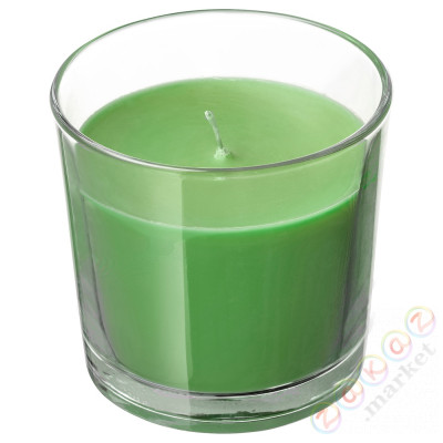 ⭐SINNLIG⭐Свеча ароматическая w стаканe, Яблоко и груша/зеленый7.5 cm⭐ИКЕА-30337393