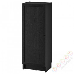 ⭐BILLY / OXBERG⭐Книжный шкаф с дверь, черныйподражание. дуб, 40x30x106 cm⭐ИКЕА-69483289