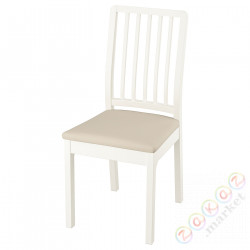 ⭐EKEDALEN⭐Стул, белый/Хакебо бежевый⭐ИКЕА-99429385