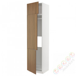 ⭐METOD⭐Ледяной шкаф высокий/замораживание/3Drz, белый/Tistorp подражаниеacja коричневыйowego орехa, 60x60x240 cm⭐ИКЕА-69518934