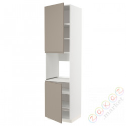 ⭐METOD⭐Шестой огромный 2dr/половина, белый/Upplöv матciemnoбежевый, 60x60x240 cm⭐ИКЕА-19491550