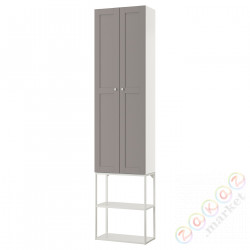 ⭐ENHET⭐Книжный шкаф, белый/серая рамка, 60x32x255 cm⭐ИКЕА-99485692