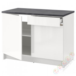 ⭐KNOXHULT⭐Постоянный шкаф, дверь + ящик, глянцевый белый, 120 cm⭐ИКЕА-50326807