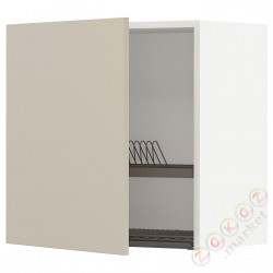 ⭐METOD⭐Навесной шкаф с сушилкой для посуды, белый/Havstorp бежевый, 60x60 cm⭐ИКЕА-79462470
