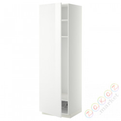 ⭐METOD⭐Высокий шкаф, полки/докторuciany, белый/Рингхульт белый, 60x60x200 cm⭐ИКЕА-29452968