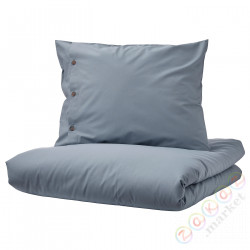 ⭐KRAKRISMOTT⭐Poszwa na kołdrę i 2 posвызовki, темно-синий, 200x200/50x60 cm⭐ИКЕА-90536257