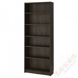 ⭐BILLY⭐Книжный шкаф, темно коричневый подражание. дуб, 80x28x202 cm⭐ИКЕА-80492782