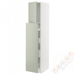 ⭐METOD / MAXIMERA⭐Sза wys сwys 1Drz/4шу, белый/Stensund светло-зеленый, 40x60x200 cm⭐ИКЕА-89486423