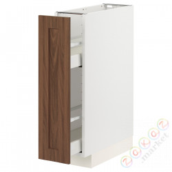 ⭐METOD / MAXIMERA⭐Кабинет ул./wysuwане wyposażenт.е.доб, белый Enköping/коричневый орех, 20x60 cm⭐ИКЕА-89475052