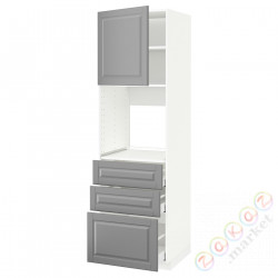 ⭐METOD / MAXIMERA⭐Кабинет высокой температуры/Drz/3 шу, белый/Bodbyn Серый, 60x60x200 cm⭐ИКЕА-19462133