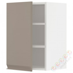 ⭐METOD⭐Навесной шкаф с полками, белый/Upplöv матciemnoбежевый, 40x60 cm⭐ИКЕА-99491829