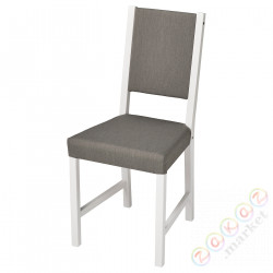 ⭐STEFAN⭐Стул, белый/Книса серая/без⭐ИКЕА-90575201