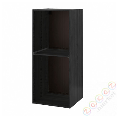 ⭐METOD⭐Высокий шкаф для холодильника/плиты, имитация черного дерева, 60x60x140 cm⭐ИКЕА-10385479