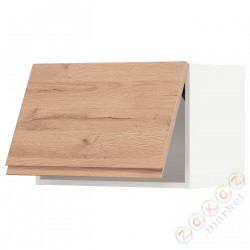 ⭐METOD⭐Шкаф навесной горизонтальный с кнопкой открывания, белый/Voxtorpподражание. дуб, 60x40 cm⭐ИКЕА-99402244