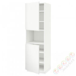 ⭐METOD⭐Ш x В ст микрофон 2Drz/половина, белый/Voxtorpматовый белый, 60x60x200 cm⭐ИКЕА-09467763