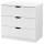 ⭐NORDLI⭐Комод, 3 ящики, белый, 80x76 cm⭐ИКЕА-69239495