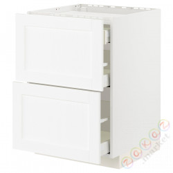 ⭐METOD / MAXIMERA⭐Ша ул/2fr/3шу, белый Enköping/белый имитация дерева, 60x60 cm⭐ИКЕА-79473421