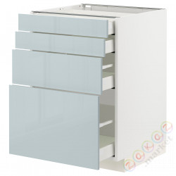 ⭐METOD / MAXIMERA⭐Sза st 4fr/4шу, белый/Kallarp jasnoсерый-синий, 60x60 cm⭐ИКЕА-09479718