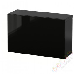 ⭐BESTA⭐Кабинет с Drzс упражнениями, Черно-коричневый/Selsviken gloss/черный, 60x22x38 cm⭐ИКЕА-19046772