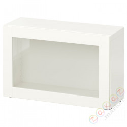 ⭐BESTA⭐Сайт, белый/Синдвик белое прозрачное стекло, 60x22x38 cm⭐ИКЕА-79046707