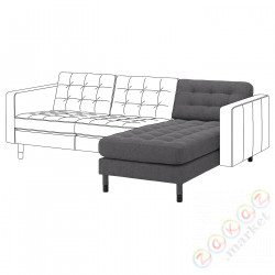 ⭐LANDSKRONA⭐Диван, Дополнительная кровать, Gunnared темно-серый/дерево/черный⭐ИКЕА-29444167