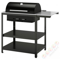 ⭐GRILLSKAR⭐Grill na węgiel drвызов stolik, нержавеющая сталь/за пределами, 93/116x61 cm⭐ИКЕА-29495213