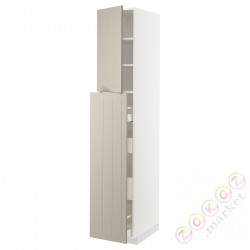 ⭐METOD / MAXIMERA⭐Sза wys сwys 4шу/1Drz/2половина, белый/Stensund бежевый, 40x60x220 cm⭐ИКЕА-79462494