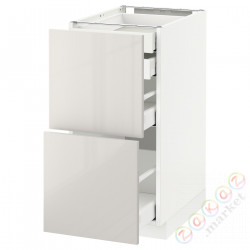 ⭐METOD / MAXIMERA⭐Sсstj 2fr/2n/śr/в шу, белый/Ringhult светло-серый, 40x60 cm⭐ИКЕА-09141798