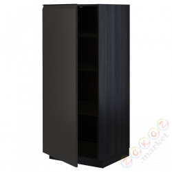⭐METOD⭐Высокий шкаф/полки, черный/Upplöv матантрацит, 60x60x140 cm⭐ИКЕА-09495271