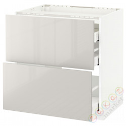 ⭐METOD / MAXIMERA⭐Старший полковник/2fr/3шу, белый/Ringhult светло-серый, 80x60 cm⭐ИКЕА-29142438