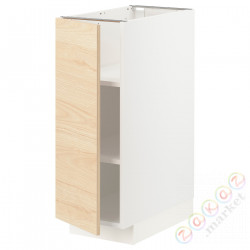 ⭐METOD⭐Кабинет ул./полки, белый/Askersund яркий узор ясеня, 30x60 cm⭐ИКЕА-89459368