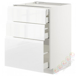 ⭐METOD / MAXIMERA⭐3 пт/2n/śr/в шу, белый/Блеск Voxtorp/белый, 60x60 cm⭐ИКЕА-19254285