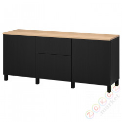 ⭐BESTA⭐Сочетание с ящики, Черно-коричневый/Лаппвикен/Черно-коричневый пень, 180x42x76 cm⭐ИКЕА-39424343