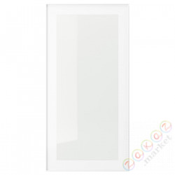 ⭐HEJSTA⭐Дверь стаканане, белый/Чистое стекло, 40x80 cm⭐ИКЕА-00526639