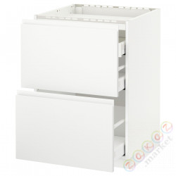 ⭐METOD / MAXIMERA⭐Старший полковник/2fr/3шу, белый/Voxtorpматовый белый, 60x60 cm⭐ИКЕА-09112791