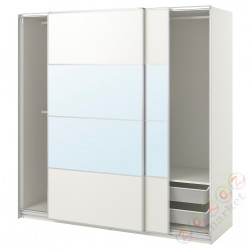 ⭐PAX / MEHAMN/AULI⭐Комбинация шкафов, белый 2str/белый зеркало, 200x66x201 cm⭐ИКЕА-19432985