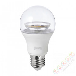 ⭐TRADFRI⭐Żarówka LED E27 806 люмен, smart беспроводной затемняемый/белый прозрачный спектр/мяч⭐ИКЕА-30486788