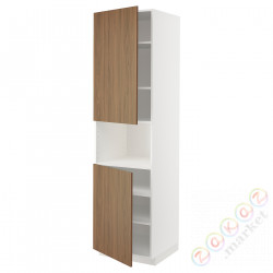 ⭐METOD⭐Ш x В ст микрофон 2Drz/половина, белый/Tistorp подражаниеacja коричневыйowego орехa, 60x60x220 cm⭐ИКЕА-99519036