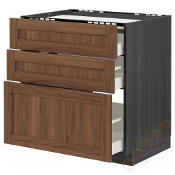⭐METOD / MAXIMERA⭐Ша ул/3fr/3шу, черныйEnköping/коричневый орех, 80x60 cm⭐ИКЕА-39476351