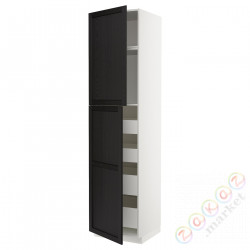 ⭐METOD / MAXIMERA⭐Шкаф, высота 2дверь/4лопата, белый/Lerhyttan черный морилка, 60x60x240 cm⭐ИКЕА-39467950