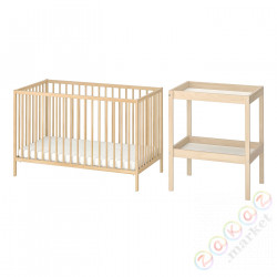 ⭐SNIGLAR⭐2cснабор mebli dla niemowląt, бук, 60x120 cm⭐ИКЕА-99506576