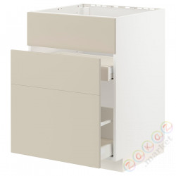 ⭐METOD / MAXIMERA⭐Форма L + 3F/2шу, белый/Havstorp бежевый, 60x60 cm⭐ИКЕА-79426613