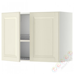 ⭐METOD⭐Навесной шкаф с крылом для сушки/2 дверь, белый/Bodbyn сливочный, 80x60 cm⭐ИКЕА-69460235