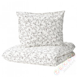 ⭐KOPPARRANKA⭐Poszwa na kołdrę i posвызовka, белый/темно-серый, 150x200/50x60 cm⭐ИКЕА-40449682
