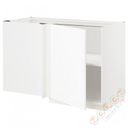 ⭐METOD⭐Угловой напольный шкаф с полкой, белый Enköping/белый имитация дерева, 128x68 cm⭐ИКЕА-39473593