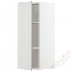 ⭐METOD⭐Навесной шкаф с полками, белый/Ringhult светло-серый, 30x80 cm⭐ИКЕА-69456417