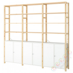 ⭐IVAR⭐3 разделы/Тишеfka/полки, сосна/белый, 259x30x226 cm⭐ИКЕА-09403945