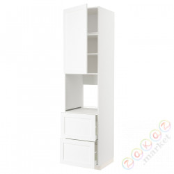 ⭐METOD / MAXIMERA⭐Шшш!/Drz/2шу, белый Enköping/белый имитация дерева, 60x60x240 cm⭐ИКЕА-69473582