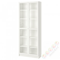 ⭐BILLY / OXBERG⭐Книжный шкаф, белый, 80x30x202 cm⭐ИКЕА-69017828